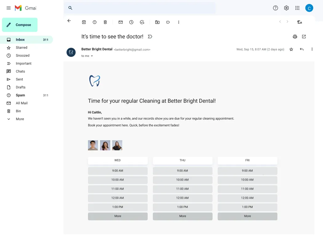 NexHealth One-Click Booking module