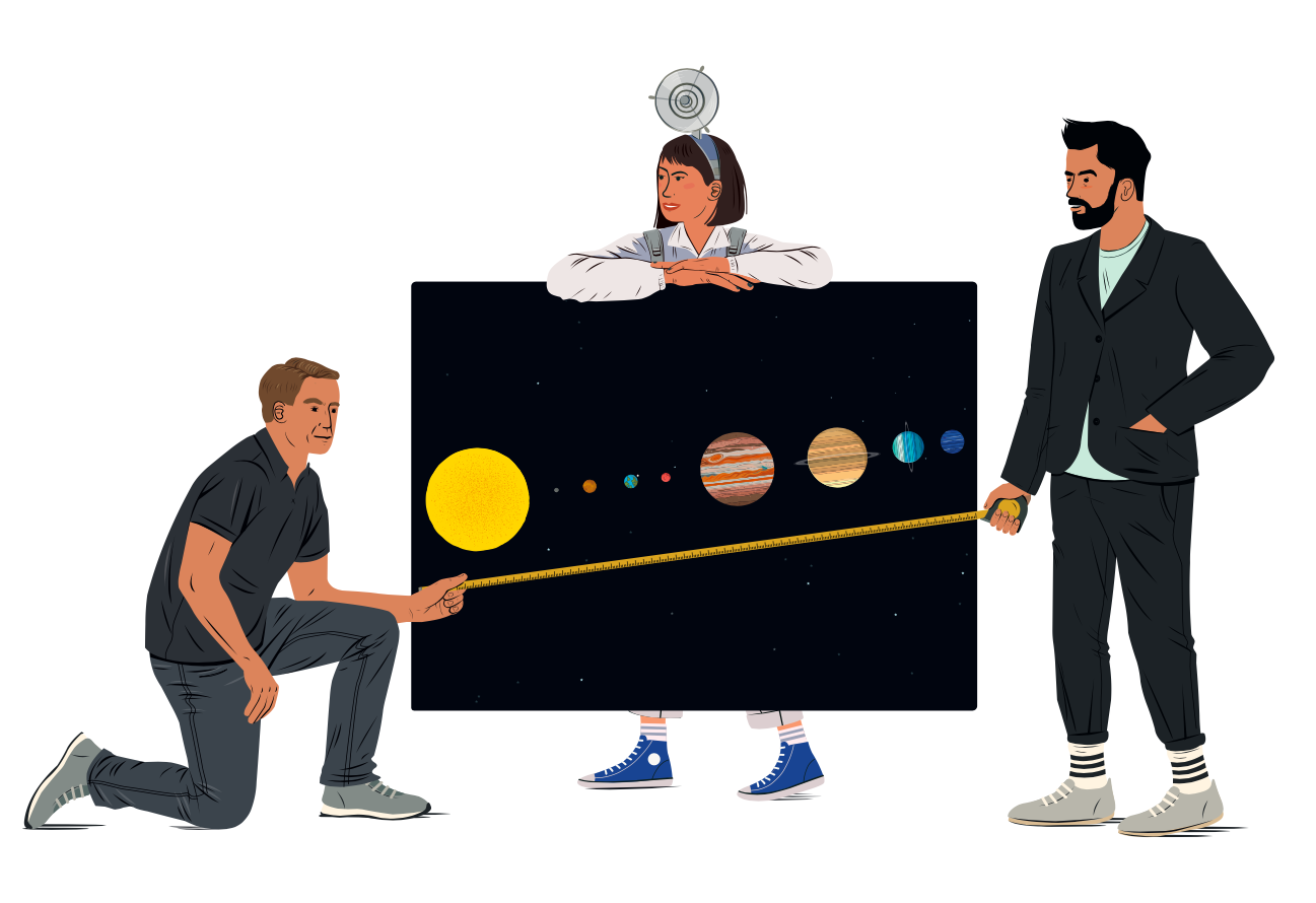 An illustration of "Our Place In Space"
