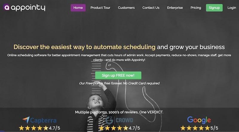 Appointy homepage