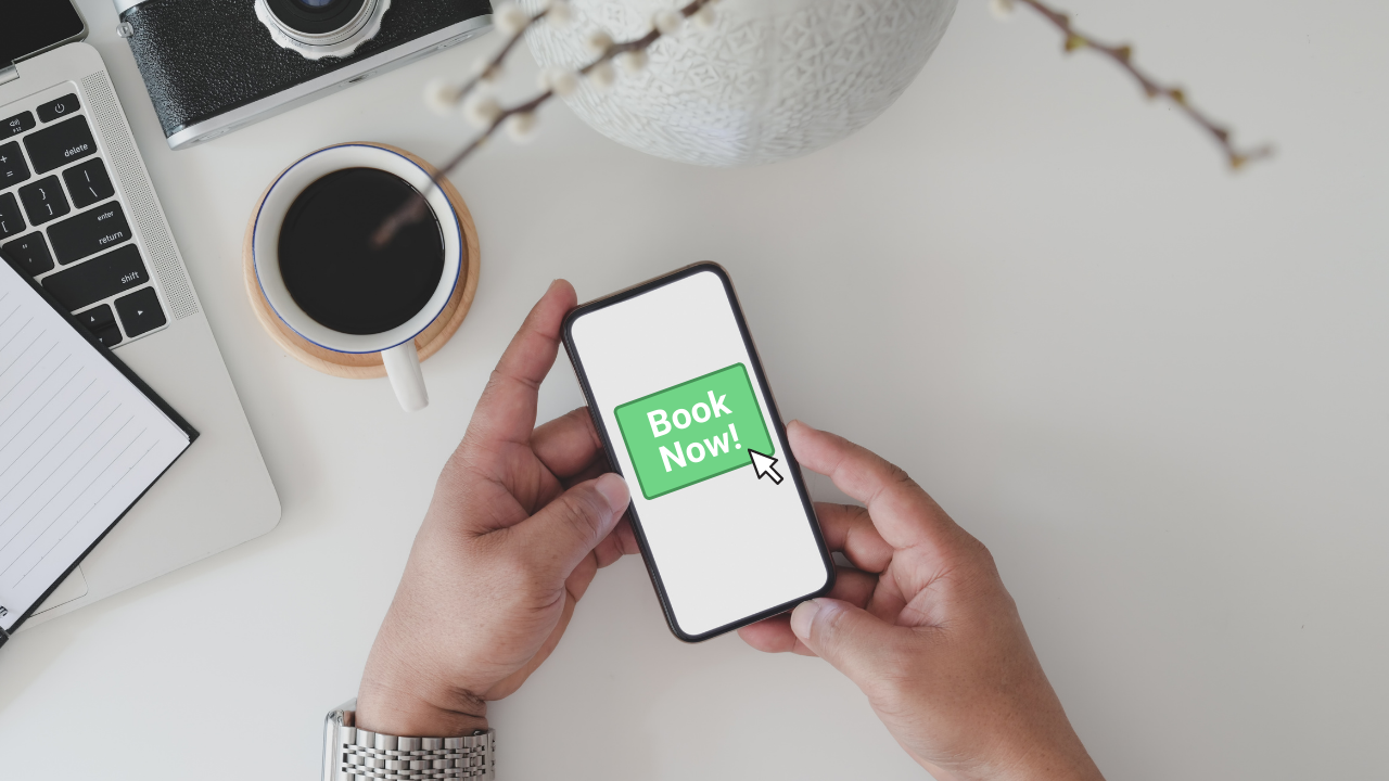 Scheduling an appointment online using a mobile device