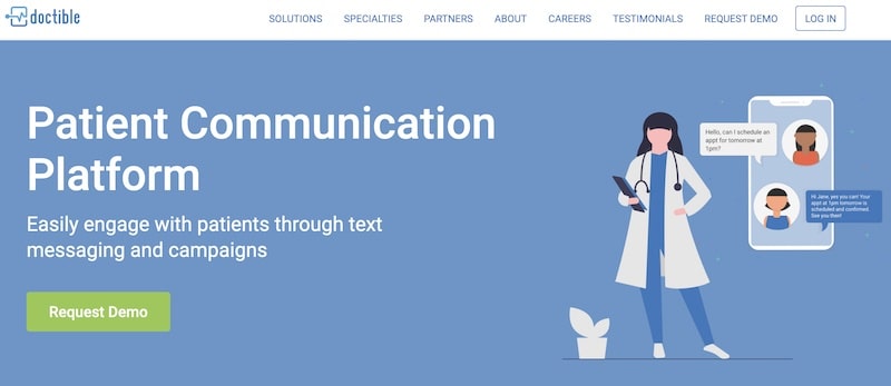 Doctible homepage