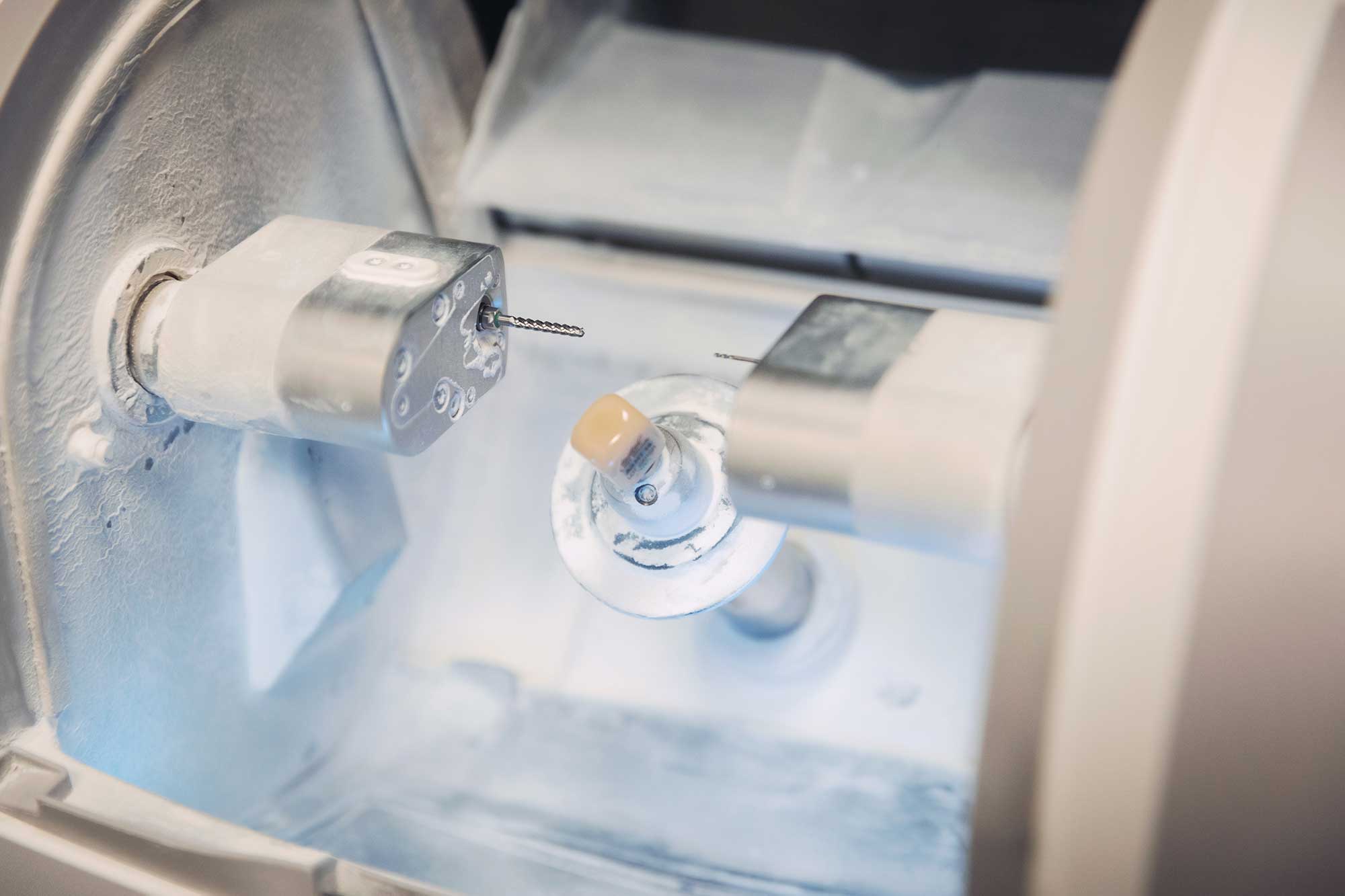 A CEREC same-day crown machine