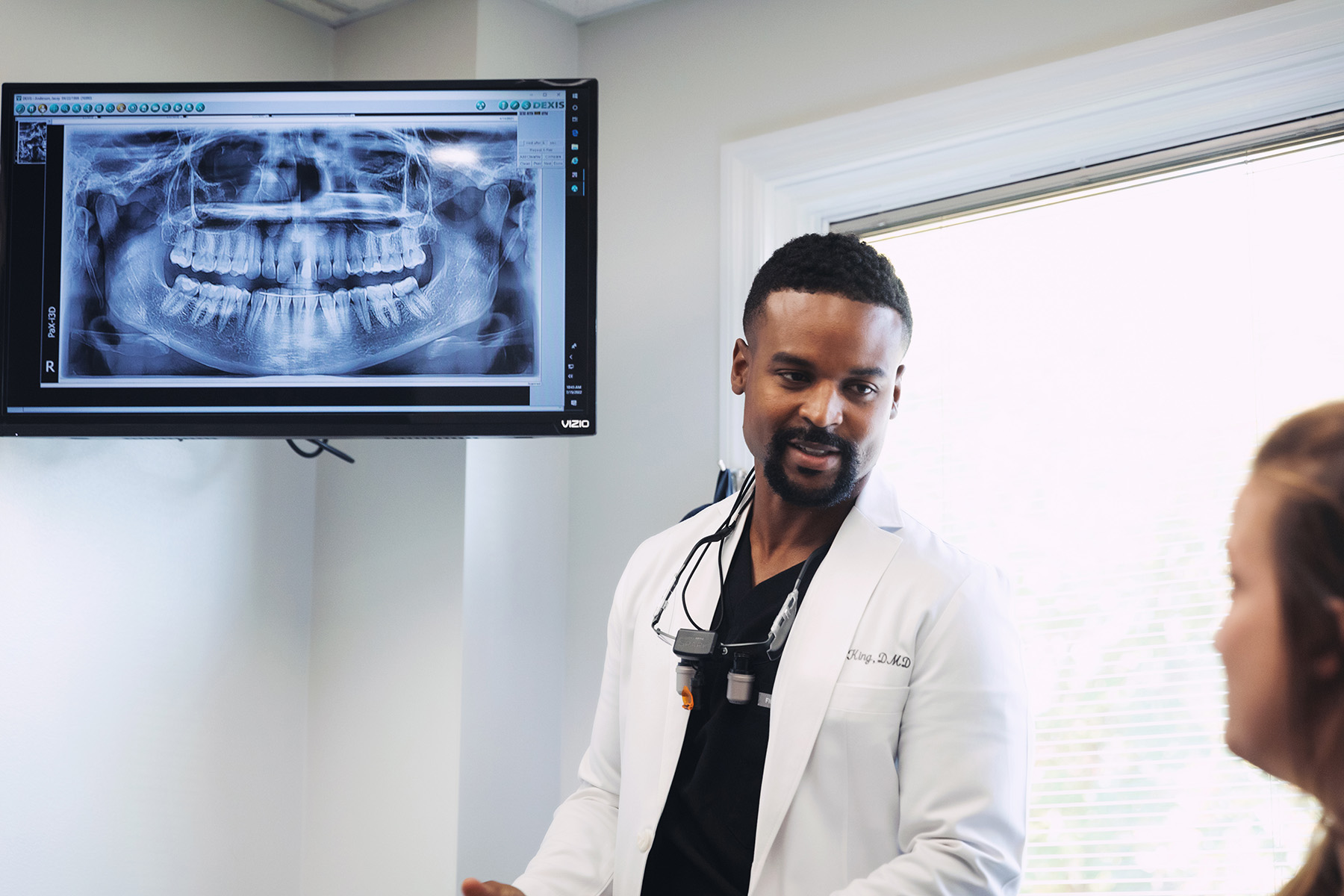 Dr. King & Patient during a root canal appointment