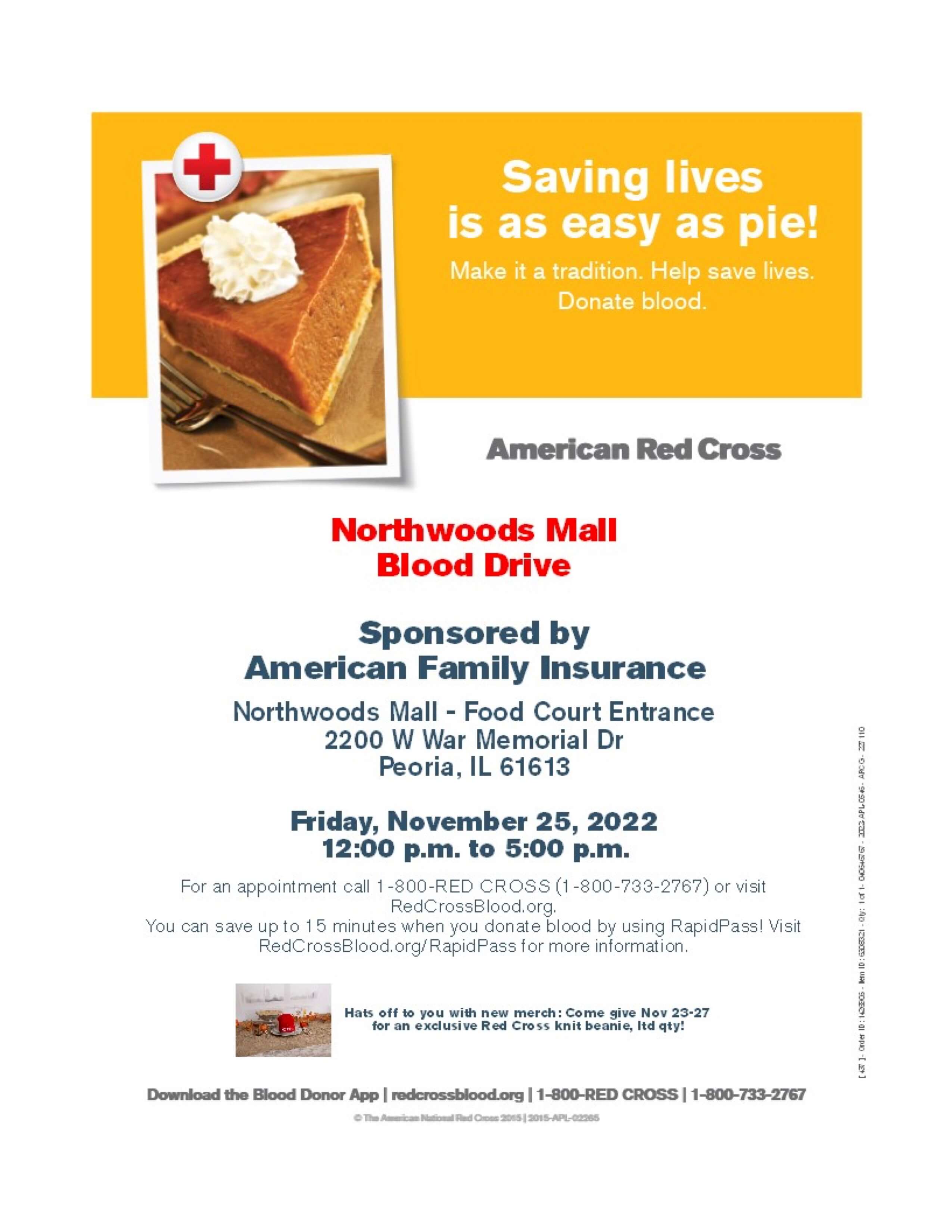 Northwoods Mall Blood Drive poster