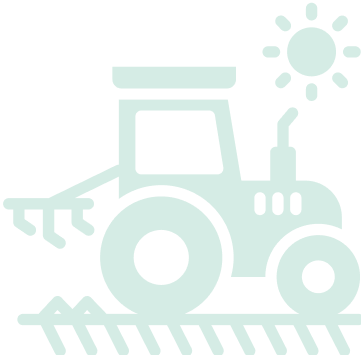 A tractor icon in light green