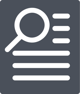 Data search icon in grey