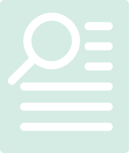 Data search icon in light green