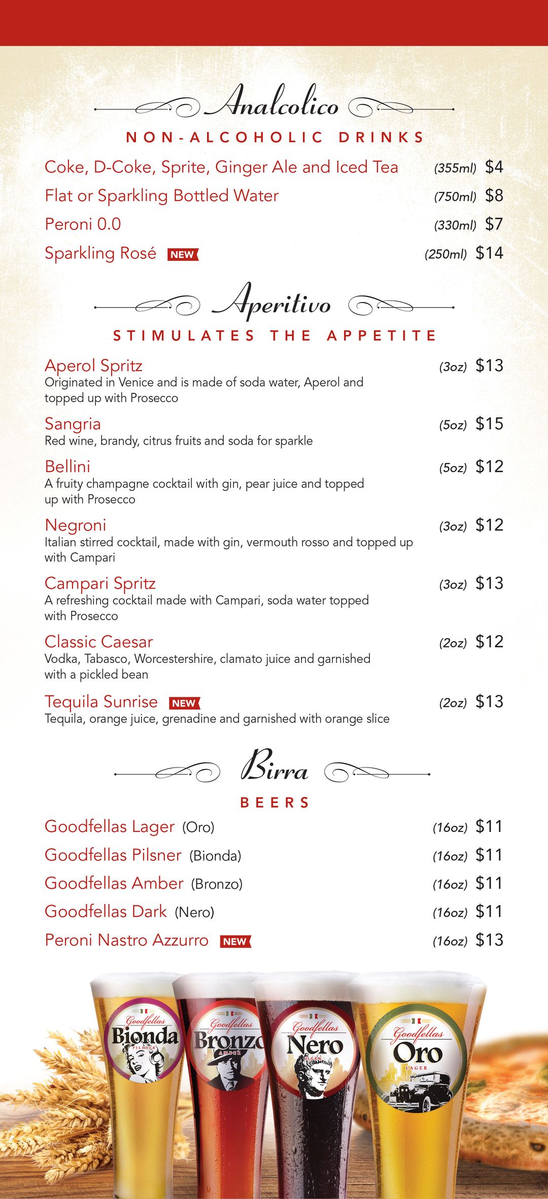 Goodfellas Wood Oven Pizza | Menu