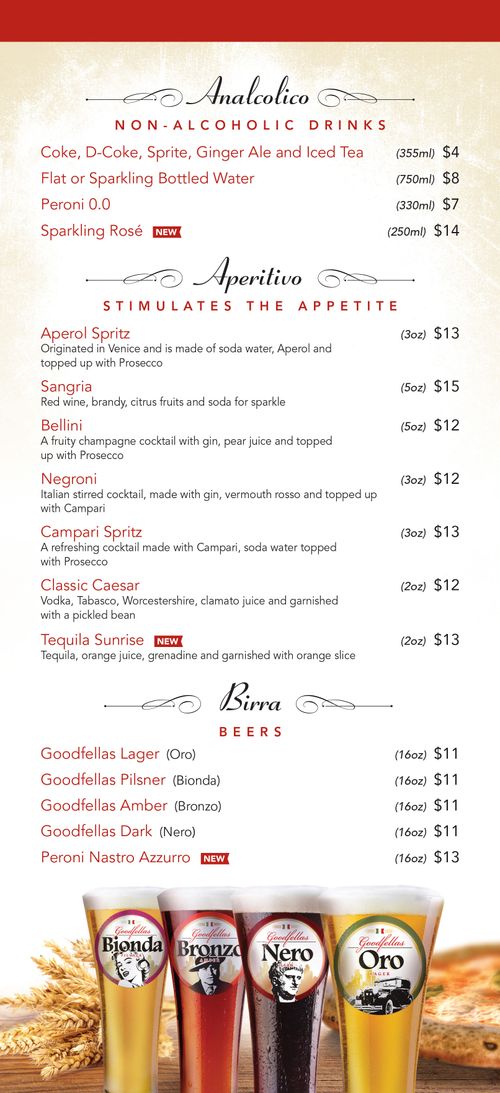 Goodfellas Wood Oven Pizza | Menu