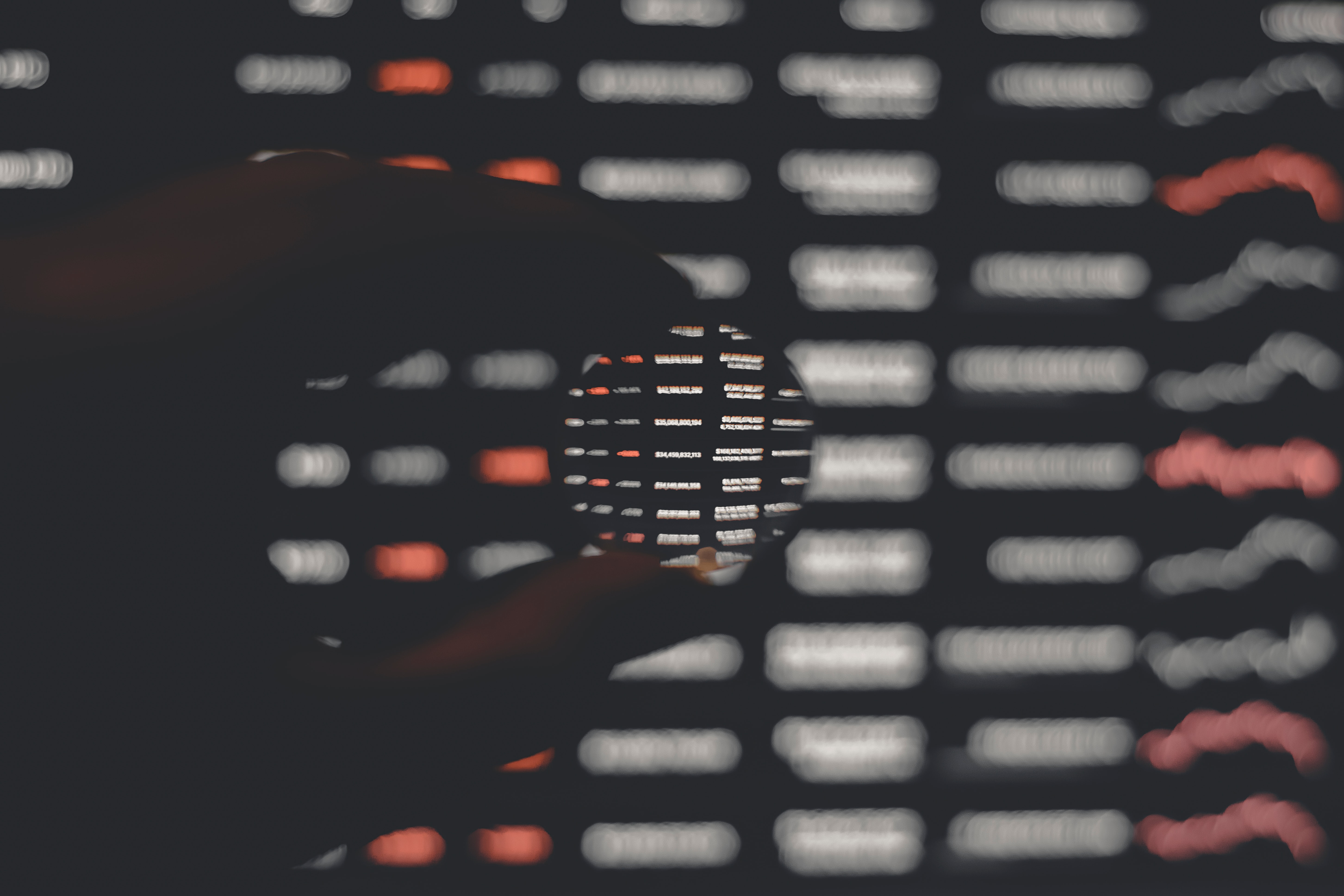 Abstract image of magnifying glass