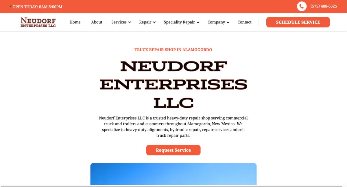 Neudorf Enterprises Truck Repair in Alamogordo, NM