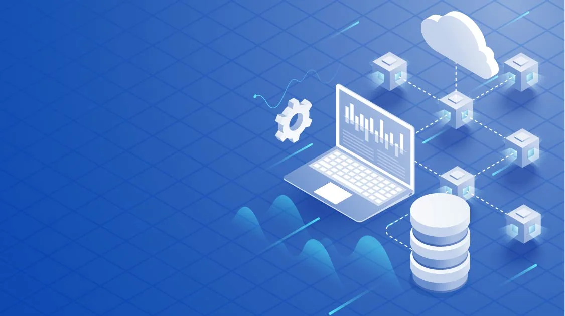 Grafik bildet ein Cloudmodell mit Client, Datenbank und Netzwerk ab
