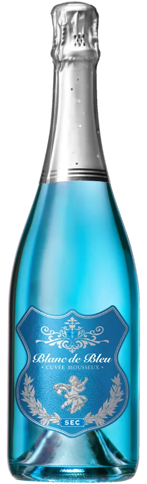 A bottle of Blanc de Bleu Sec