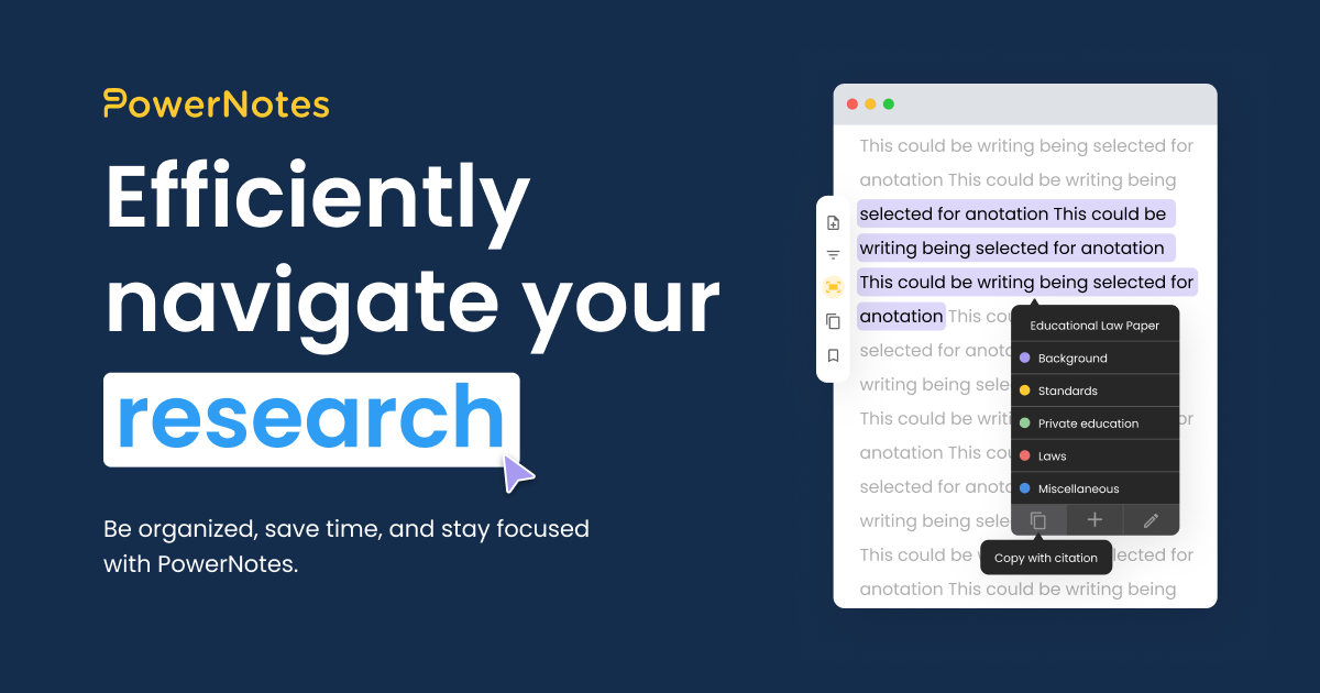 PowerNotes - Gather, organize, and keep track of your research from ...
