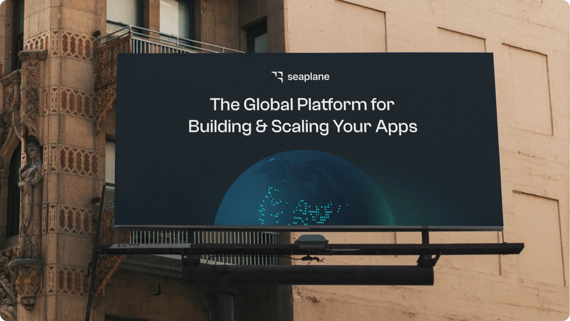 Outdoor with Seaplane logo and the phrase 'The global platform for building & scaling your apps'img