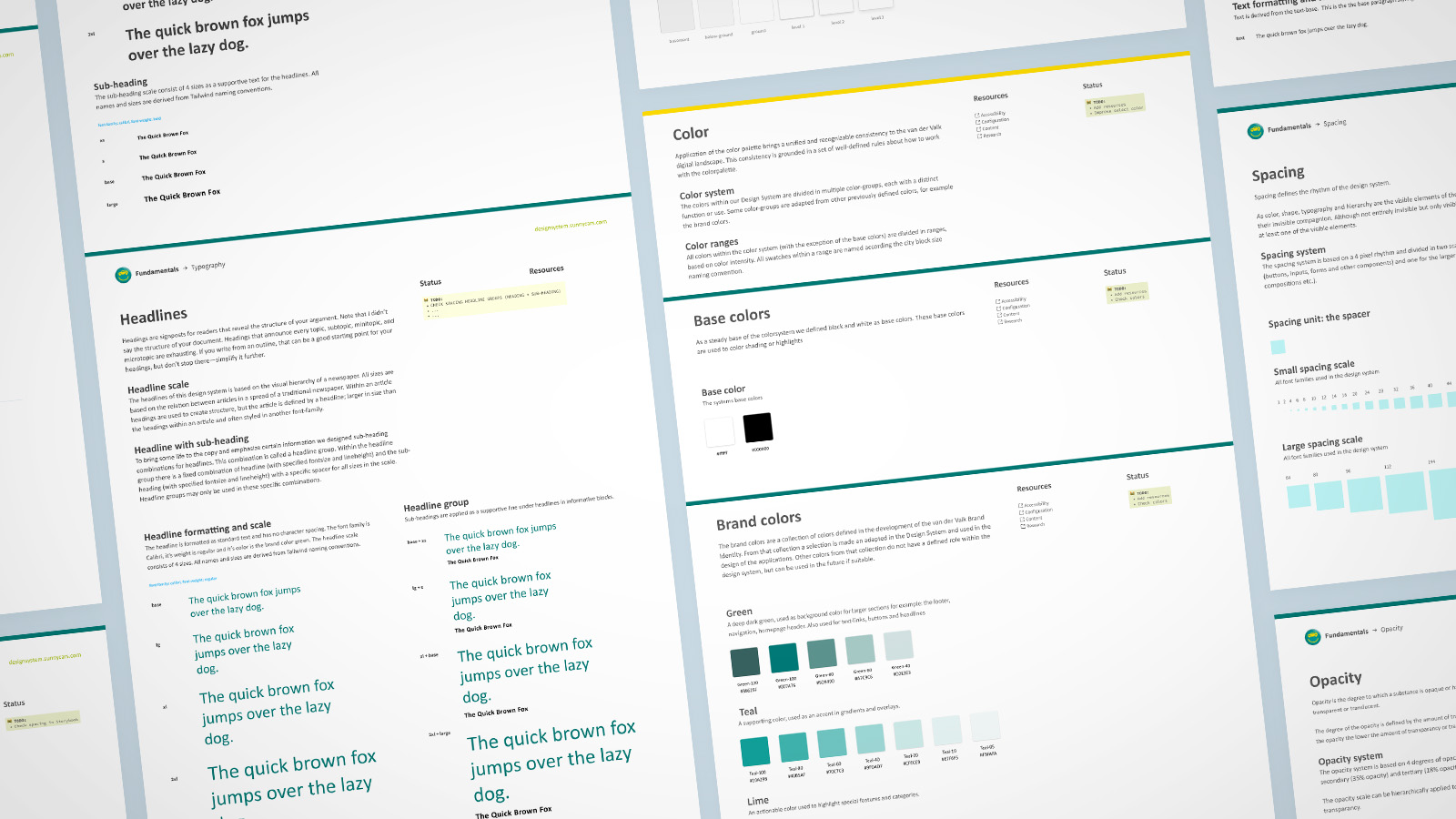 Design system sunny cars mock up from figma file