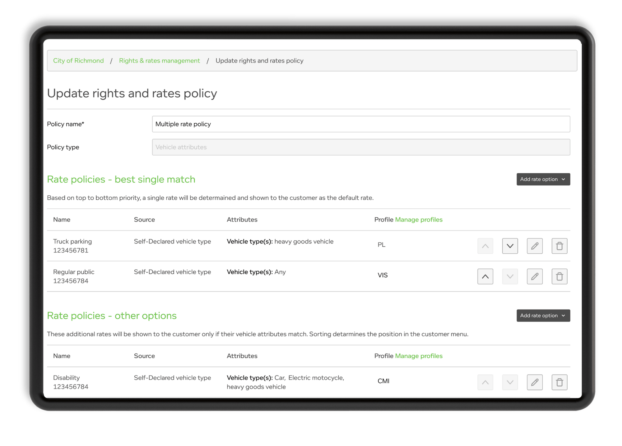 Rights & Rates Solution PayByPhone