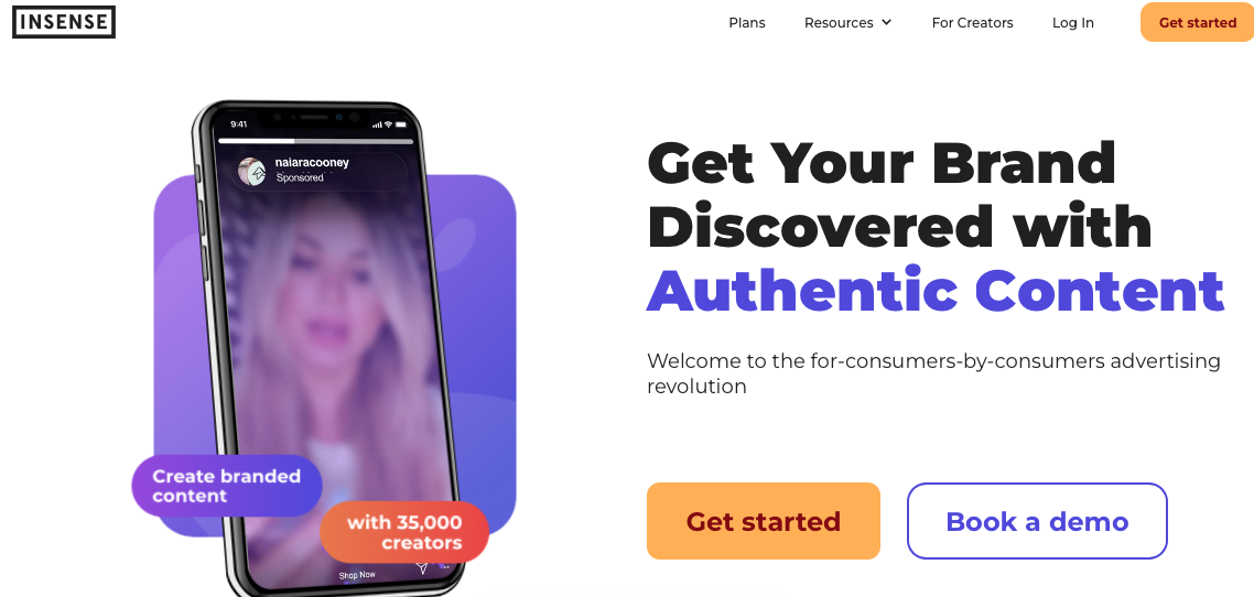 Insense's website