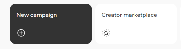 creator marketplace button on Insense's platform