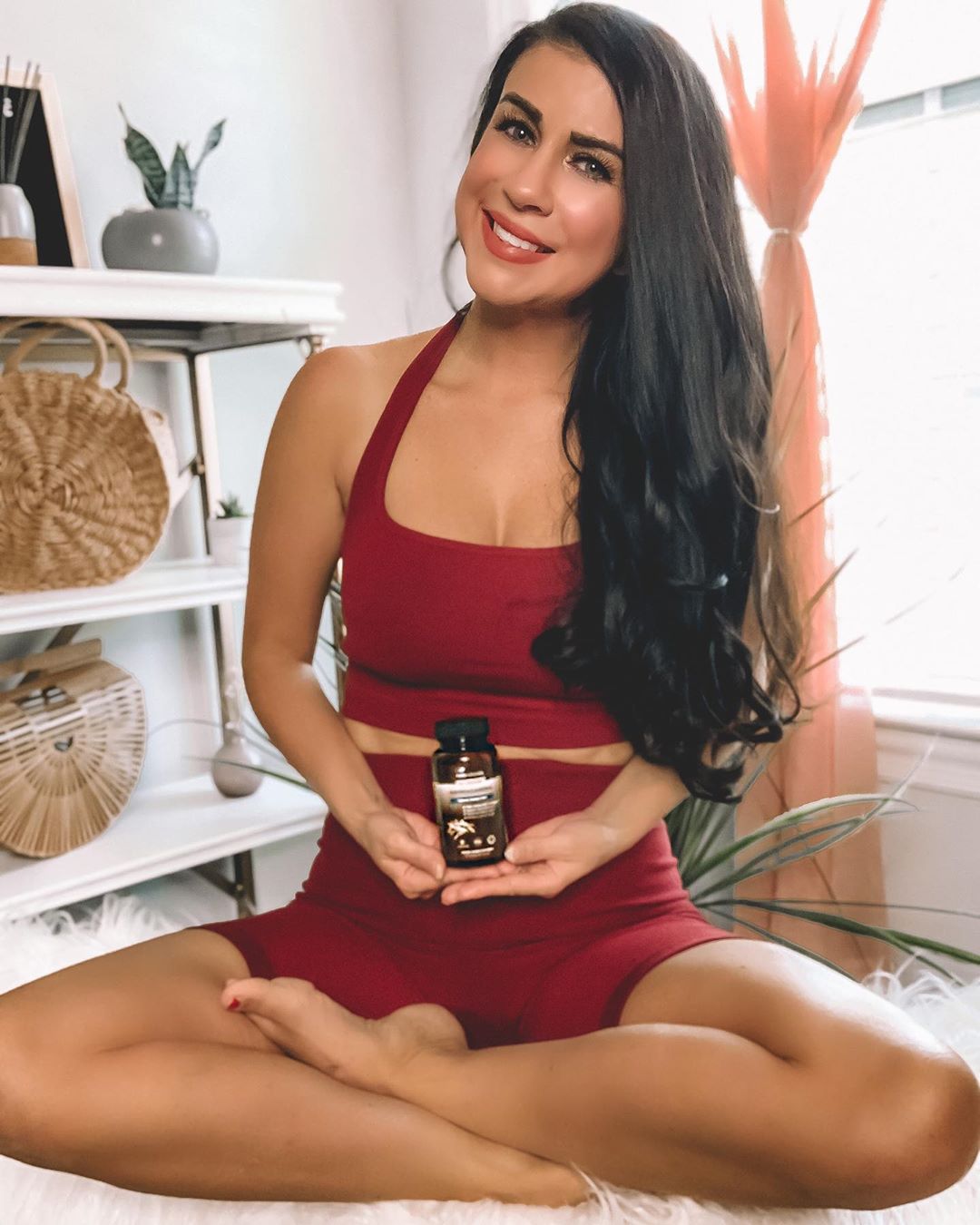 Influencer promoting a supplement