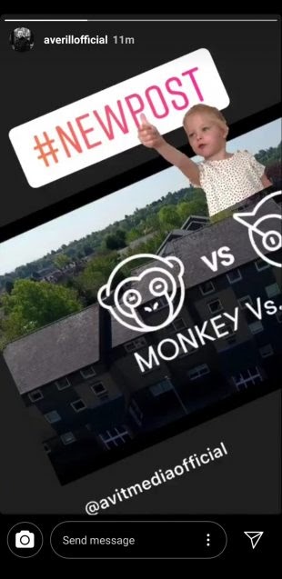a story promoting a post on Instagram