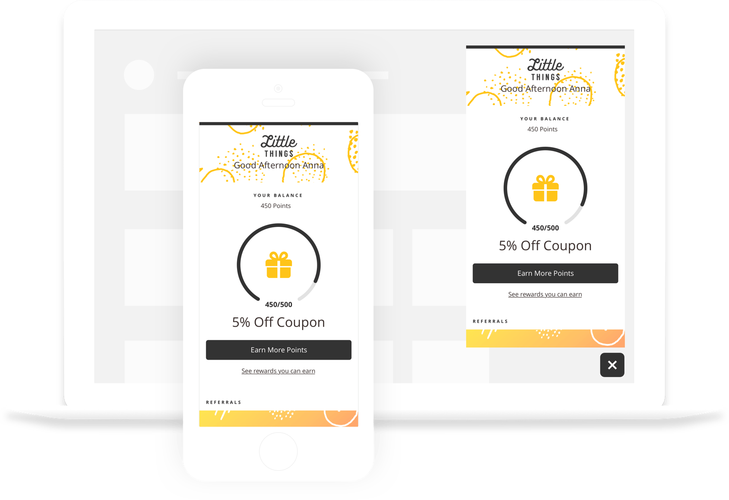 mobile showing smile.io