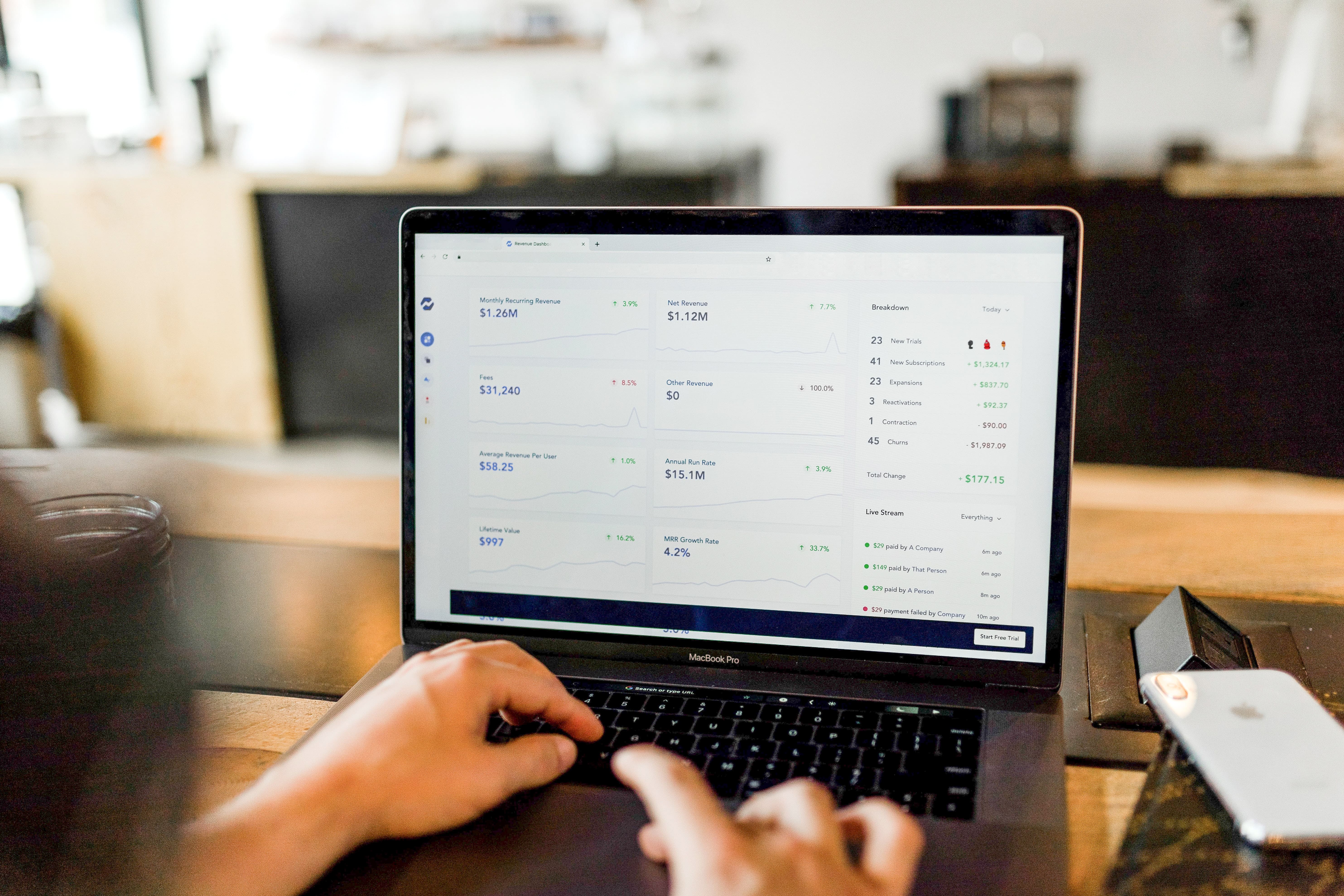 laptop showing stock market
