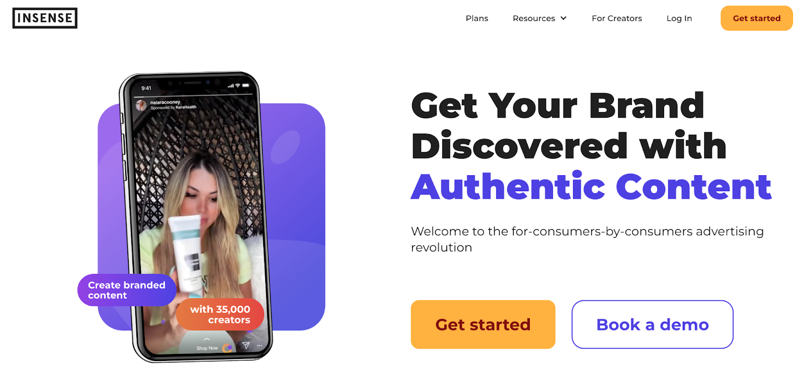 Insense's website