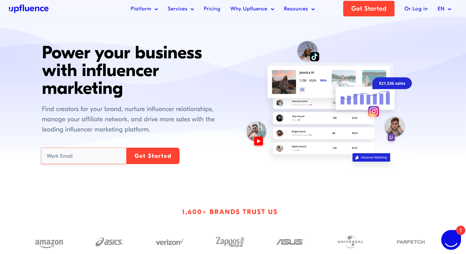 Upfluence website