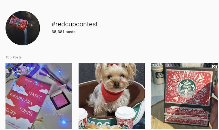 UGC used in Starbucks ads
