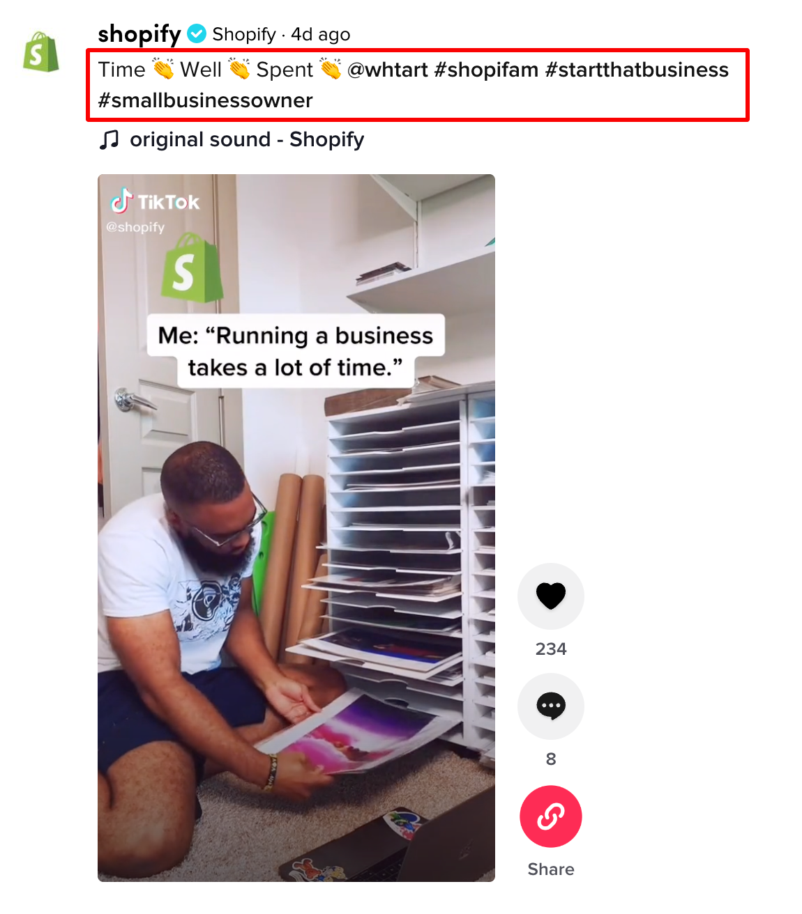 shopify's UGC ad