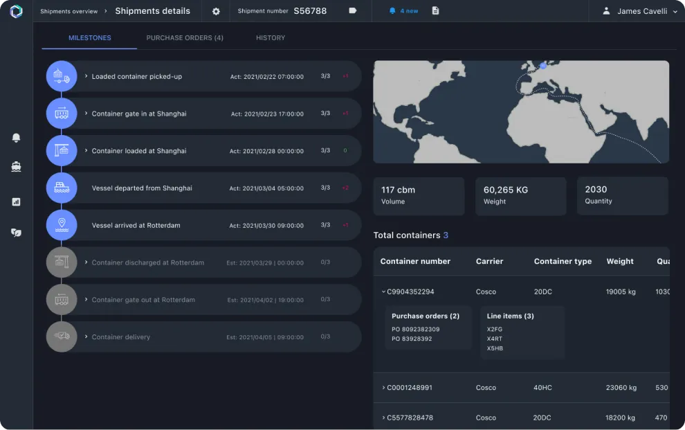 In-app view