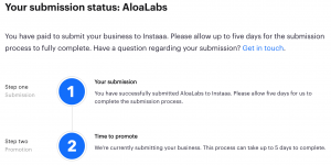 Instaaa status page example with Aloa
