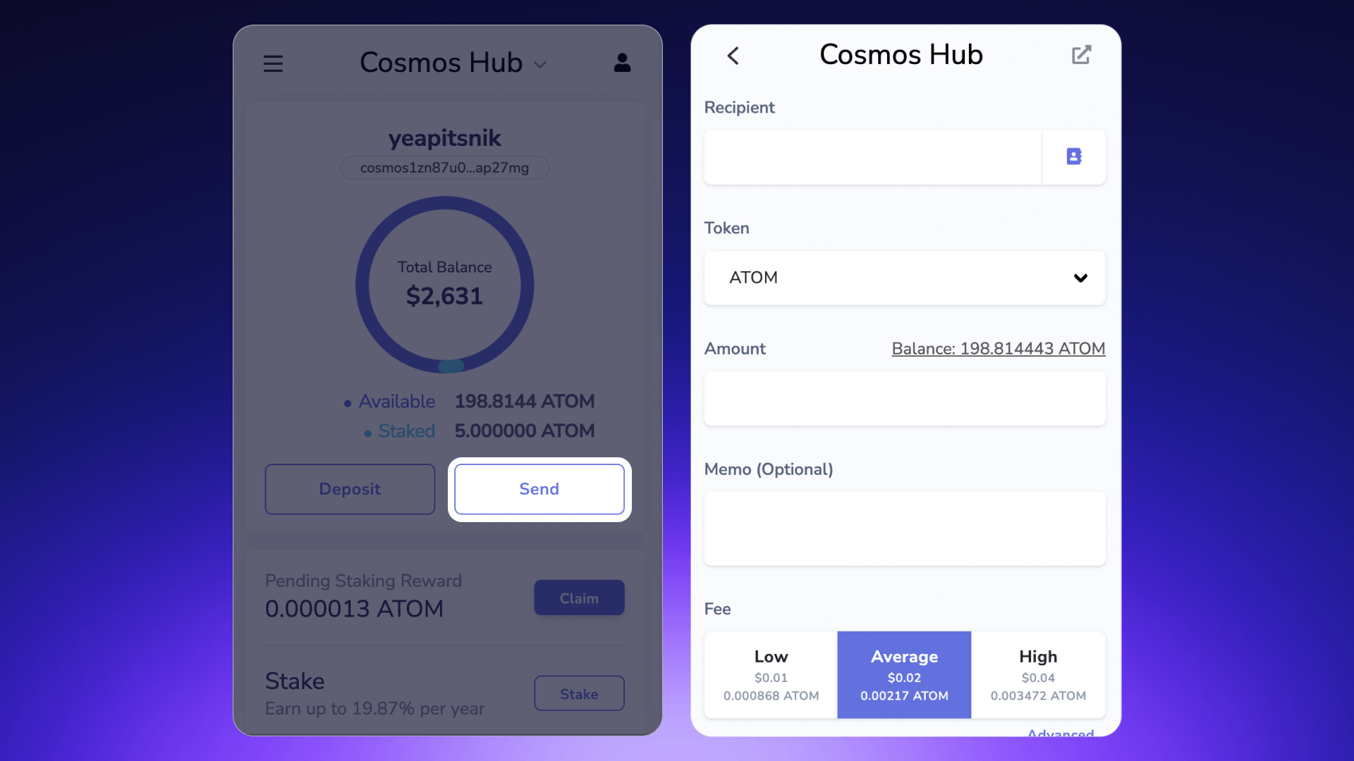 How to send tokens with Keplr wallet