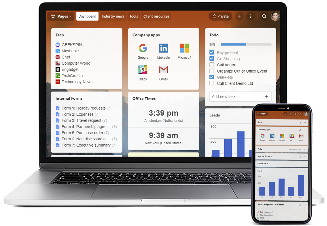 start.me - Turn your page into a productivity hub