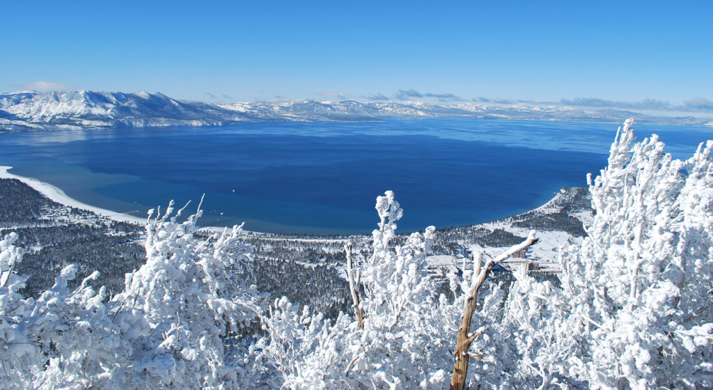 Lake Tahoe sees more than 400 inches of snow a year on average.