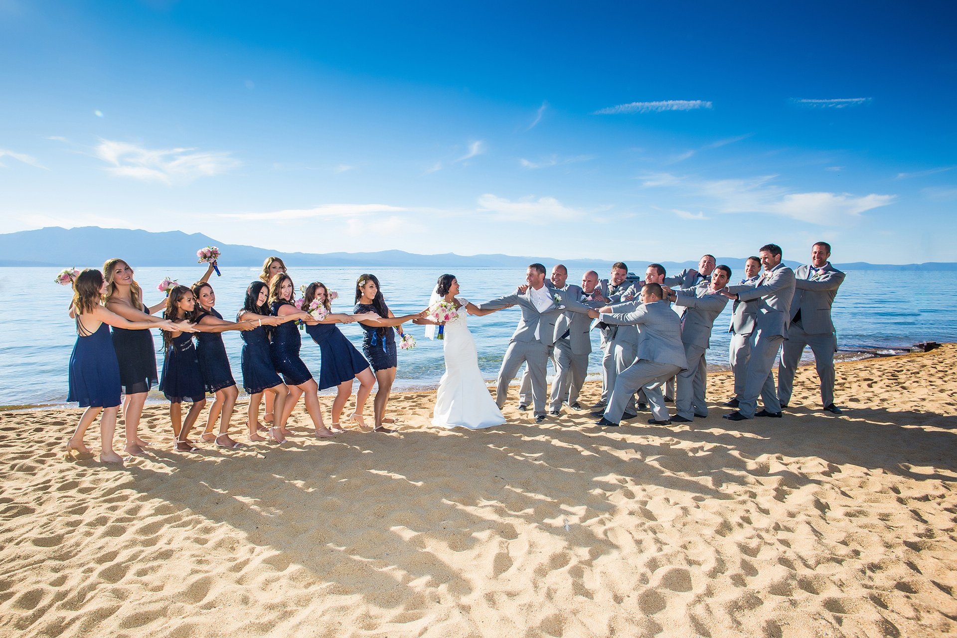Wedding on the beach in Lake Tahoe
