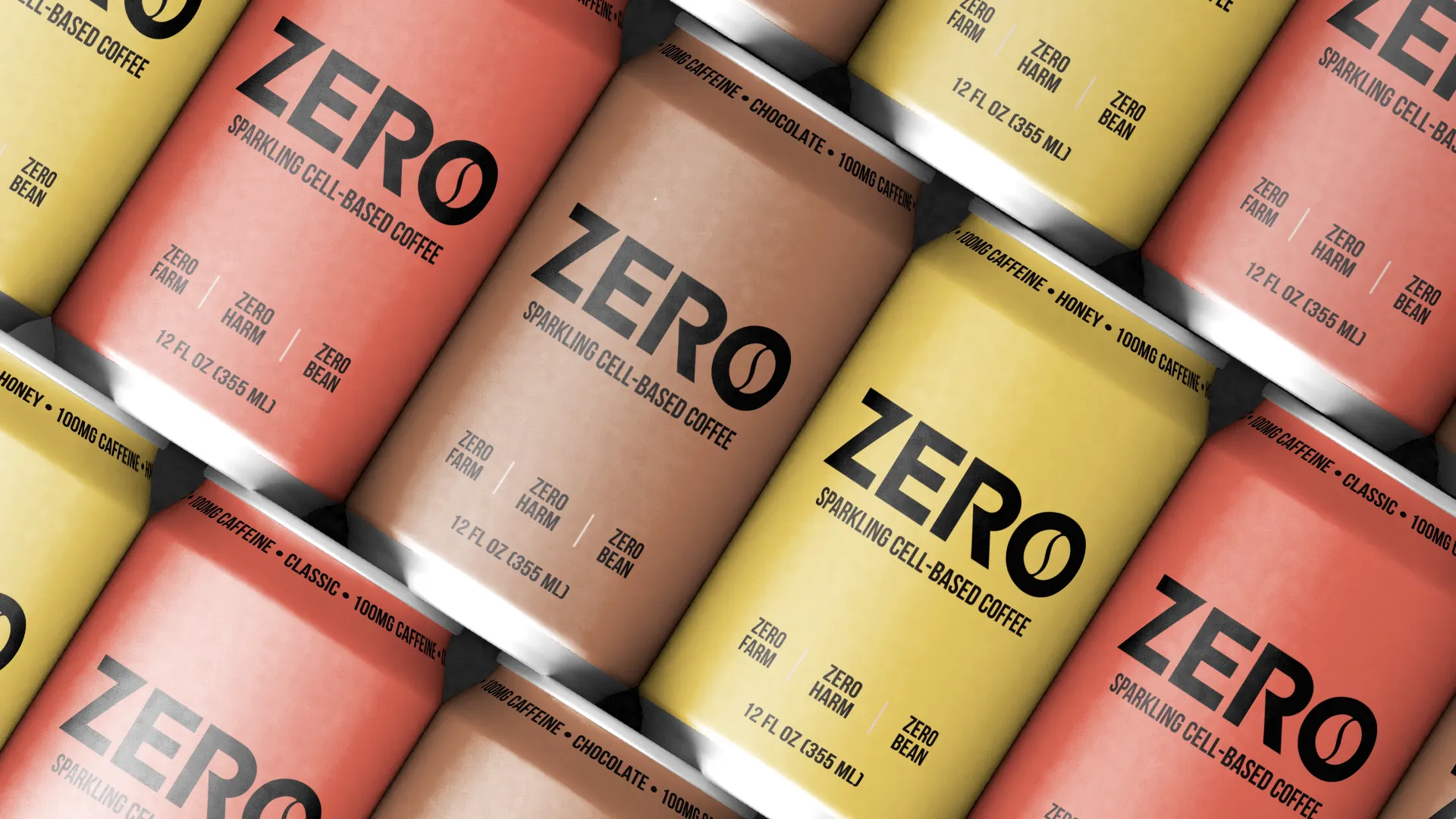 Cans of ZERO Sparkling Coffee