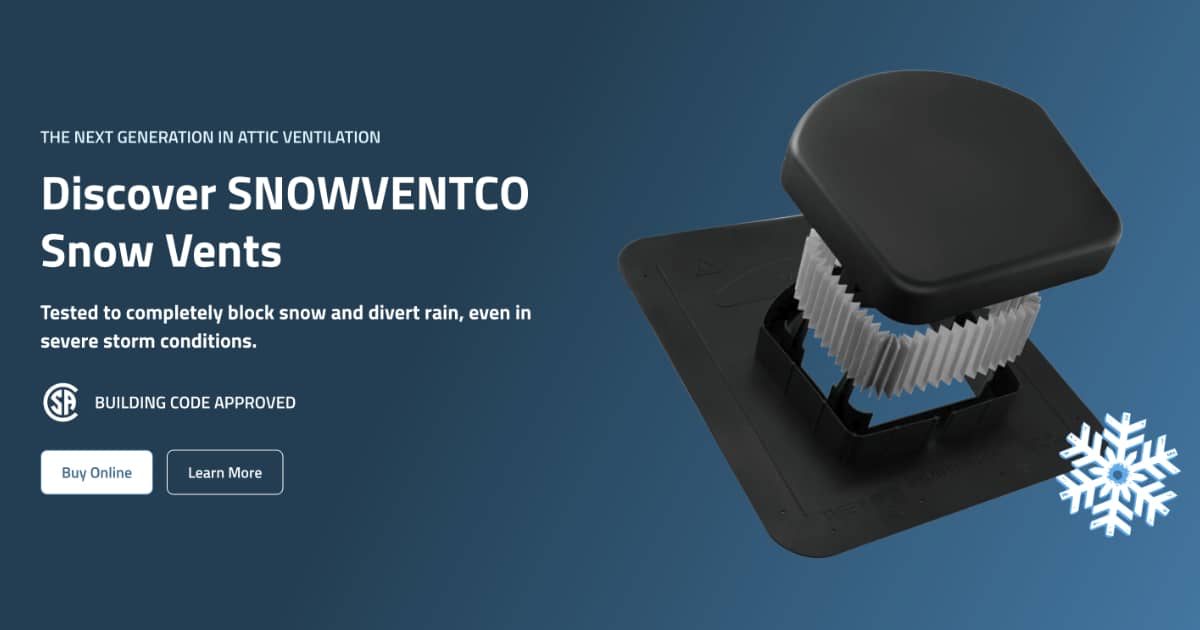 SNOWVENTCO Snow Proof Roof Vents