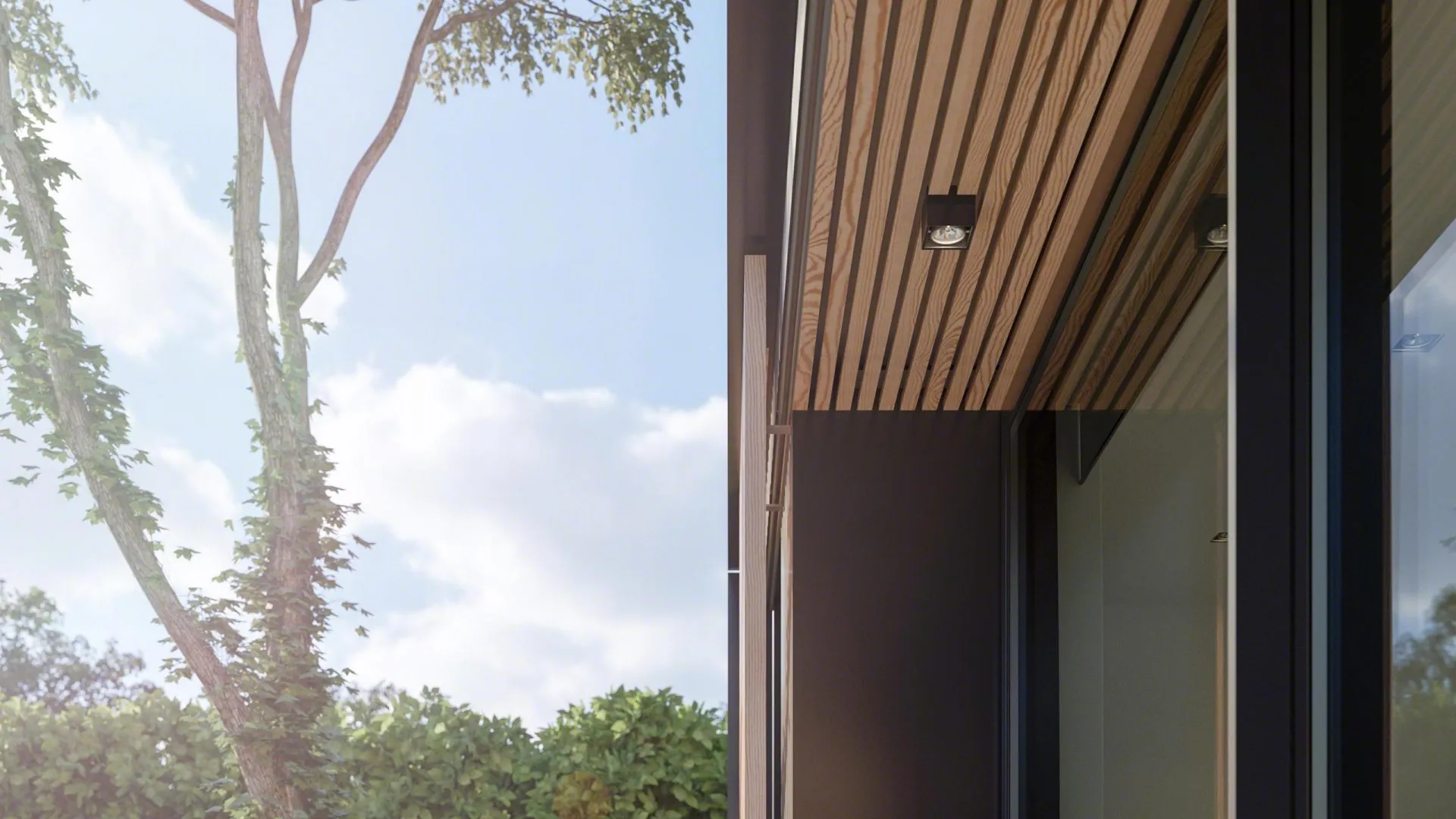 glide pod outdoor wooden finish