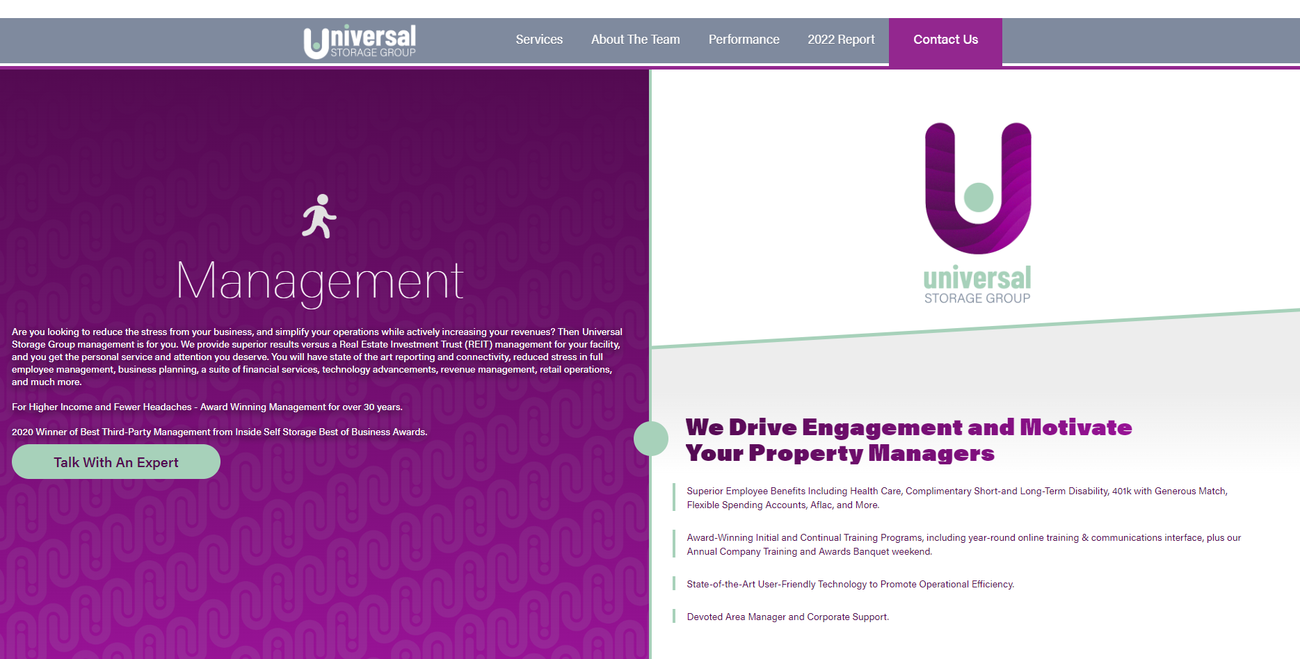 Self Storage Property Management Company Universal Storage Group