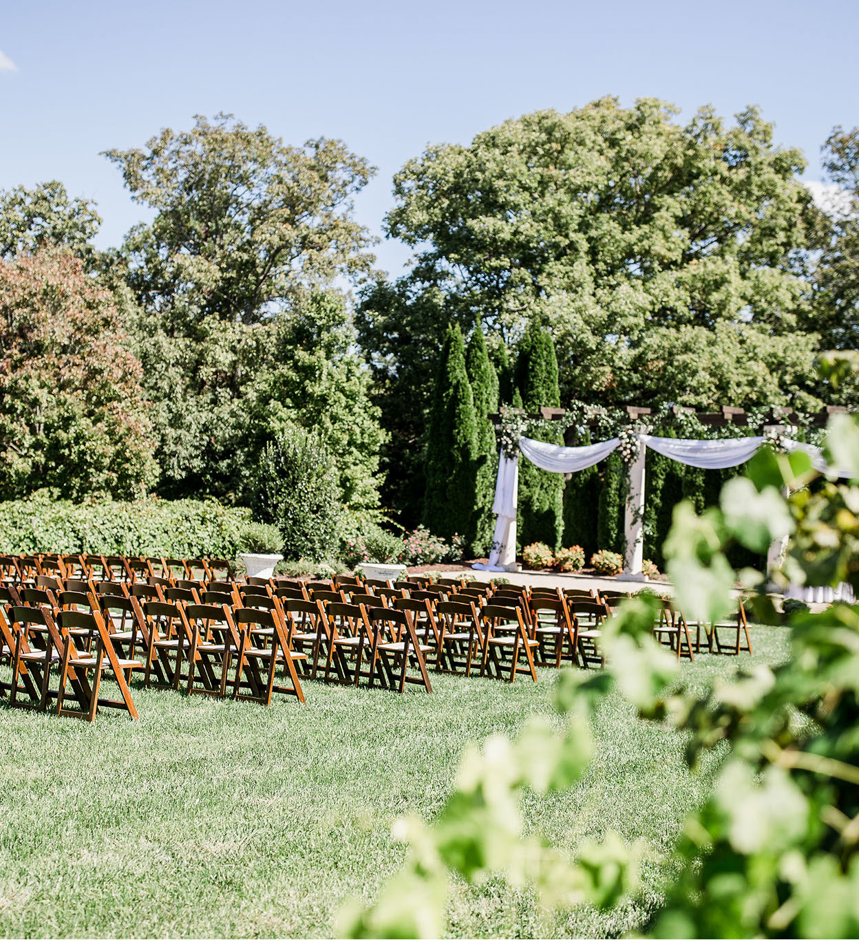 Tuscan Vineyard Gardens Castleton Farms Ceremony Reception