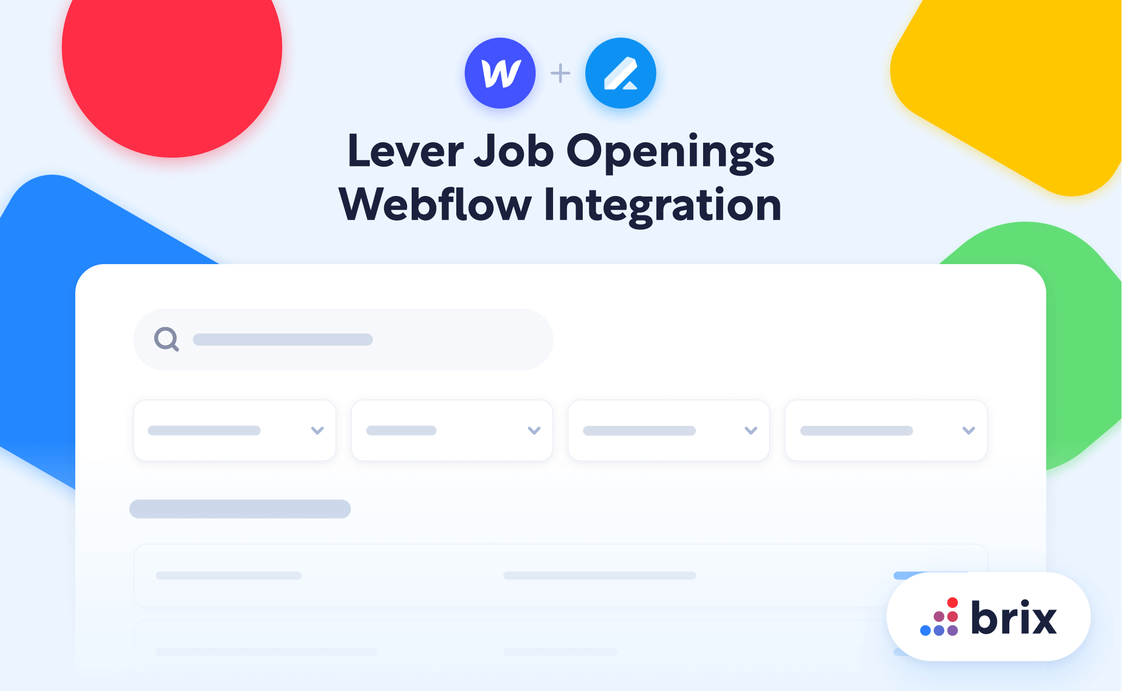 Lever Jobs flow Integration BRIX Agency