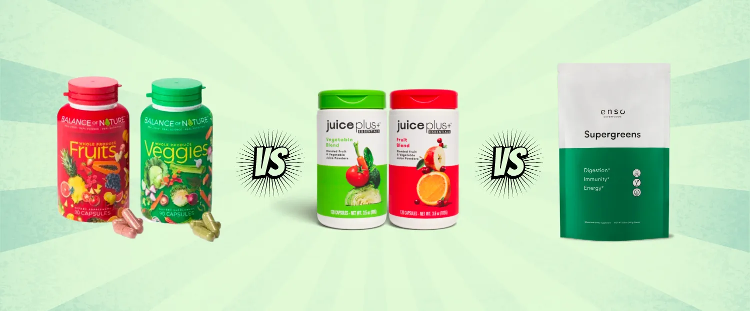 Balance of Nature vs Juice Plus vs Ensō Supergreens