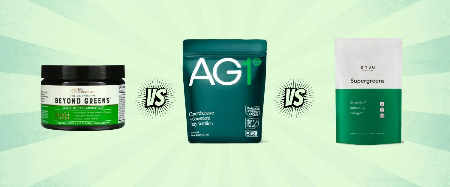 Beyond Greens vs Athletic Greens vs Ensō Supergreens