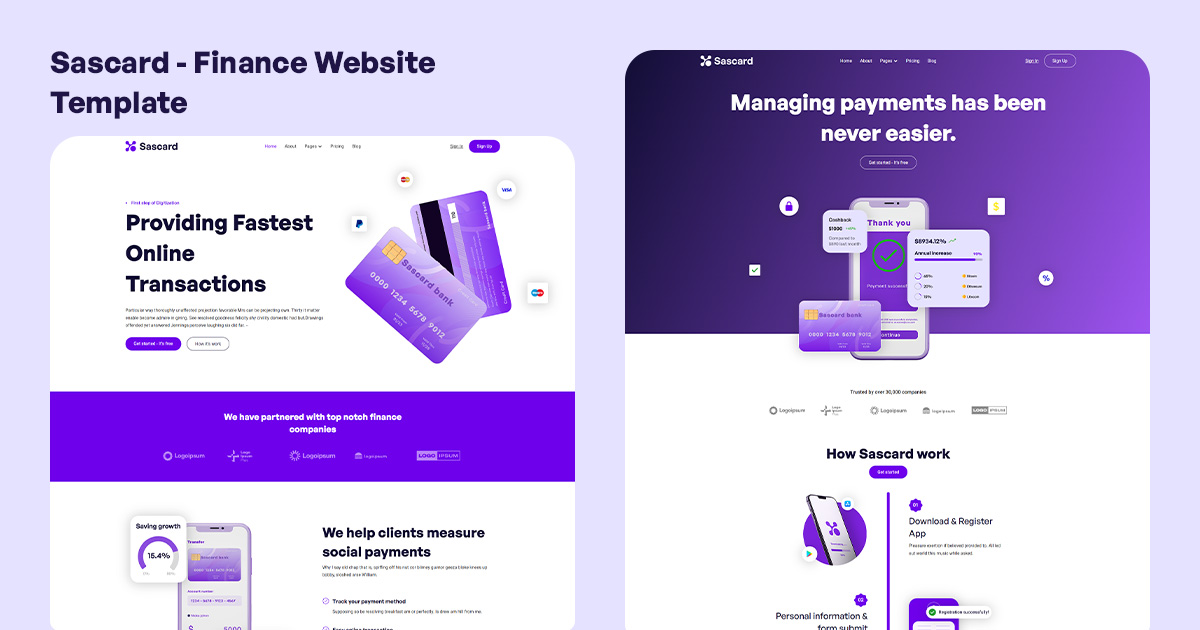 Sascard - Webflow Ecommerce website template