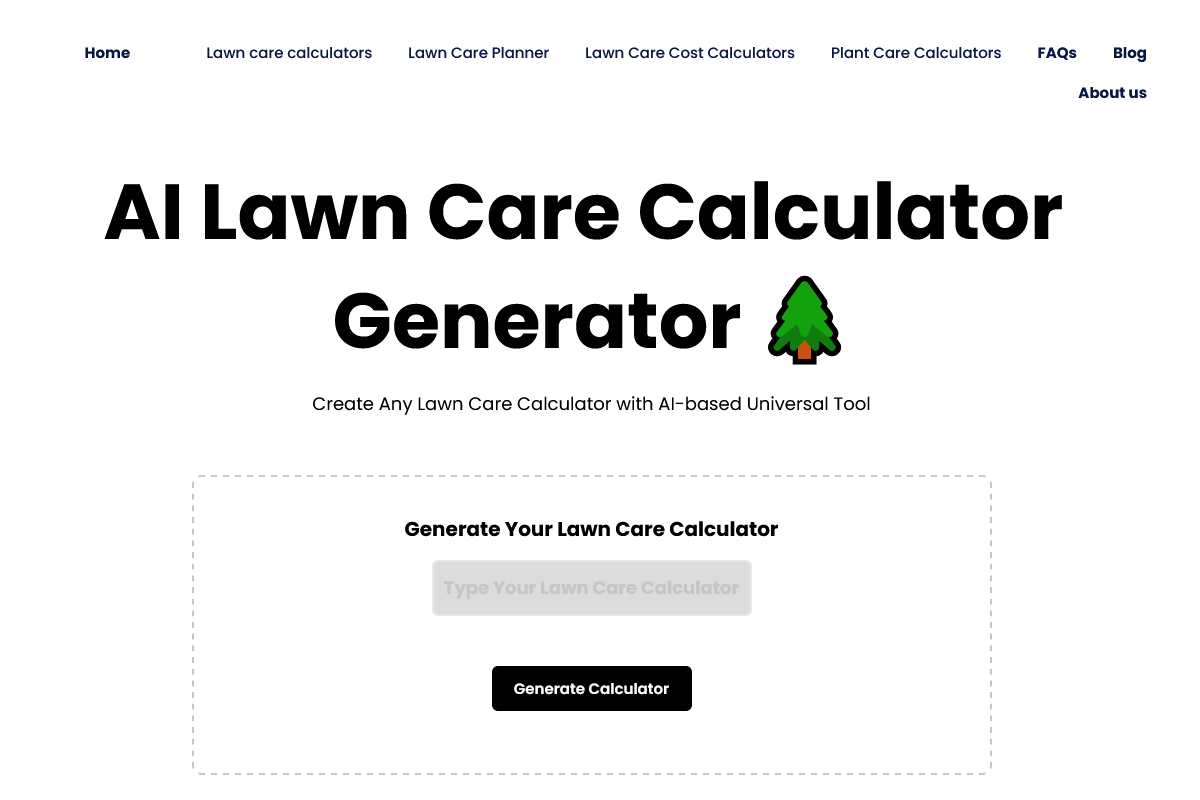 AI Tool Lawn Care Calculator