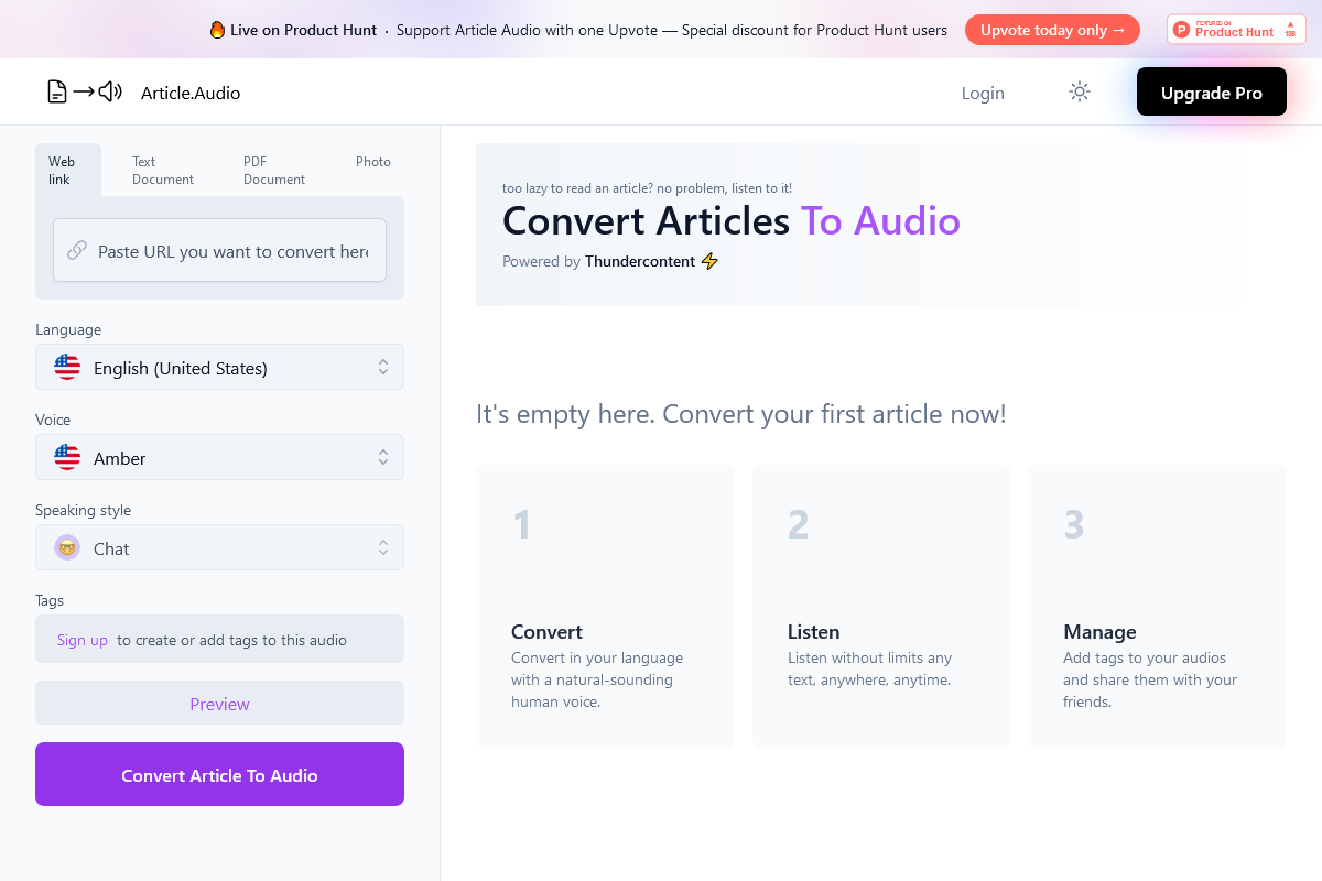 Ai Tool Article Audio