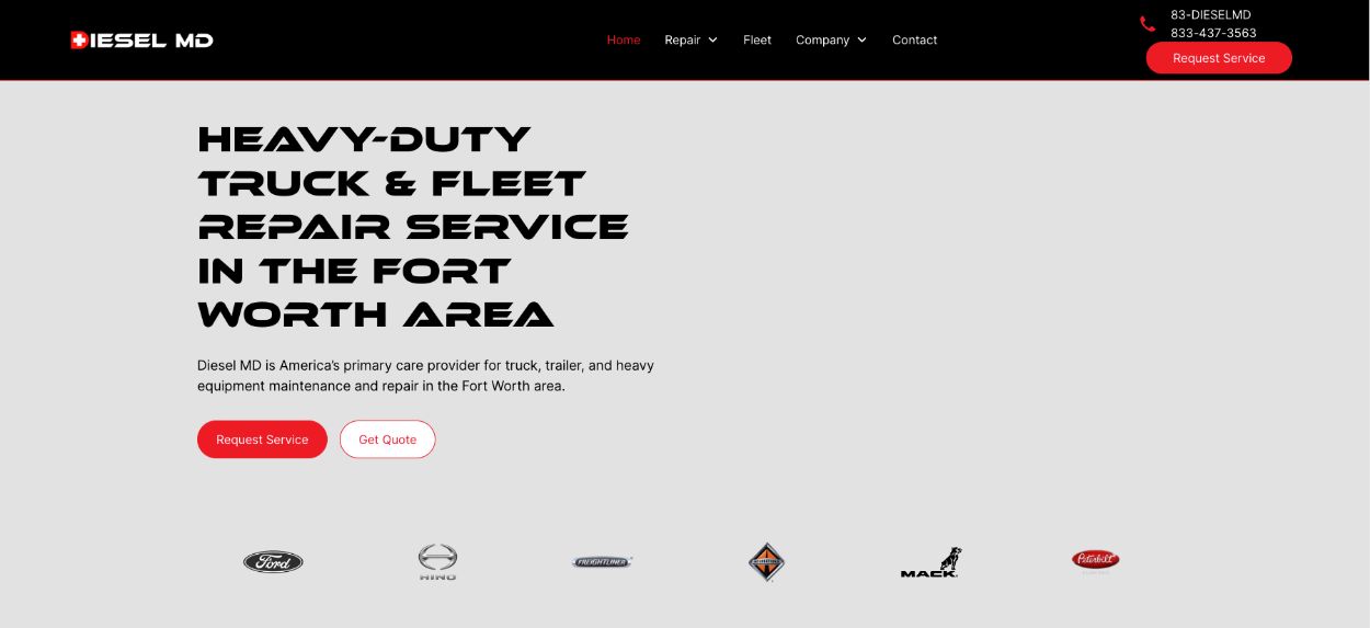 Truck Repair Shop in Fort Worth, TX Diesel MD