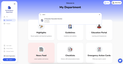 Screenshot of the Eolas health data management platform